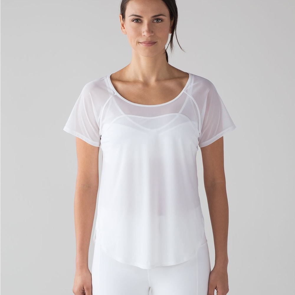 Lululemon Anew Off White Short Sleeve T Shirt